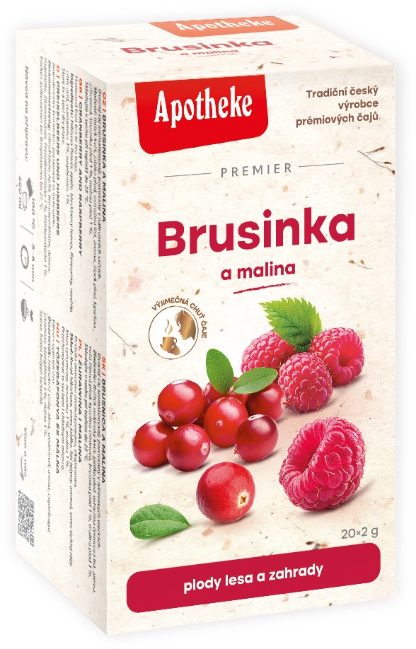Apotheke Brusnica a malina čaj 20× 2 g