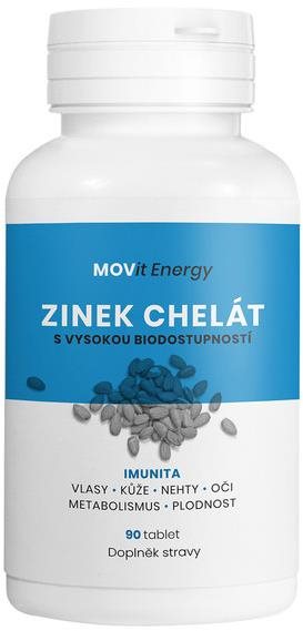 MOVit Zinek Chelát 15 mg, 90 tabliet