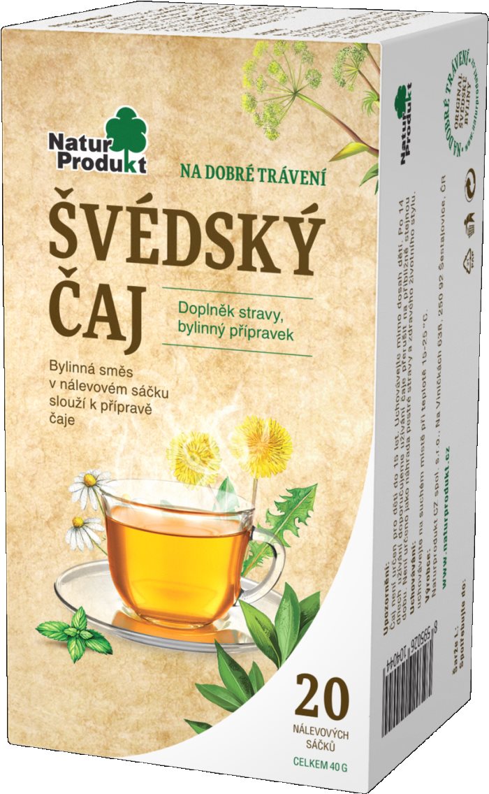 Naturprodukt Švédsky čaj 20× 2 g
