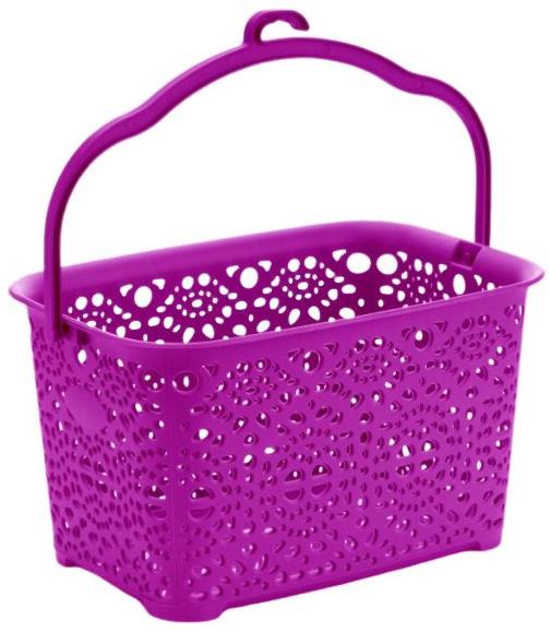 Mega Plast, Košík na kolíčky MONAKO, 13 × 23,5 × 15,5 cm, fialový