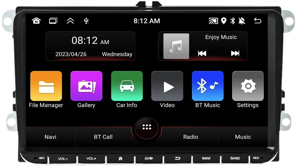 Mekede 9" Autorádio Volkswagen, Škoda, Seat s Apple CarPlay, Android Auto, Bluetooth, GPS, WiFi