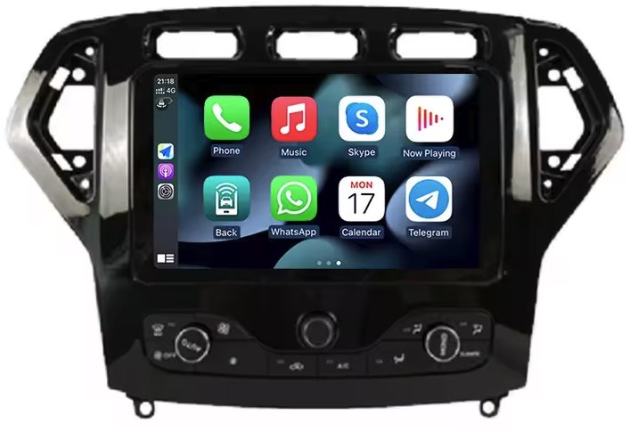 Mekede Autorádio Ford Mondeo MK4 2007 – 2010 s Android, CarPlay, Bluetooth, rámik typu „B“