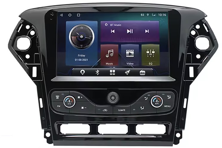 Mekede Autorádio Ford Mondeo MK4 2011 – 2013 s Android, CarPlay, Bluetooth, rámik typu „A“