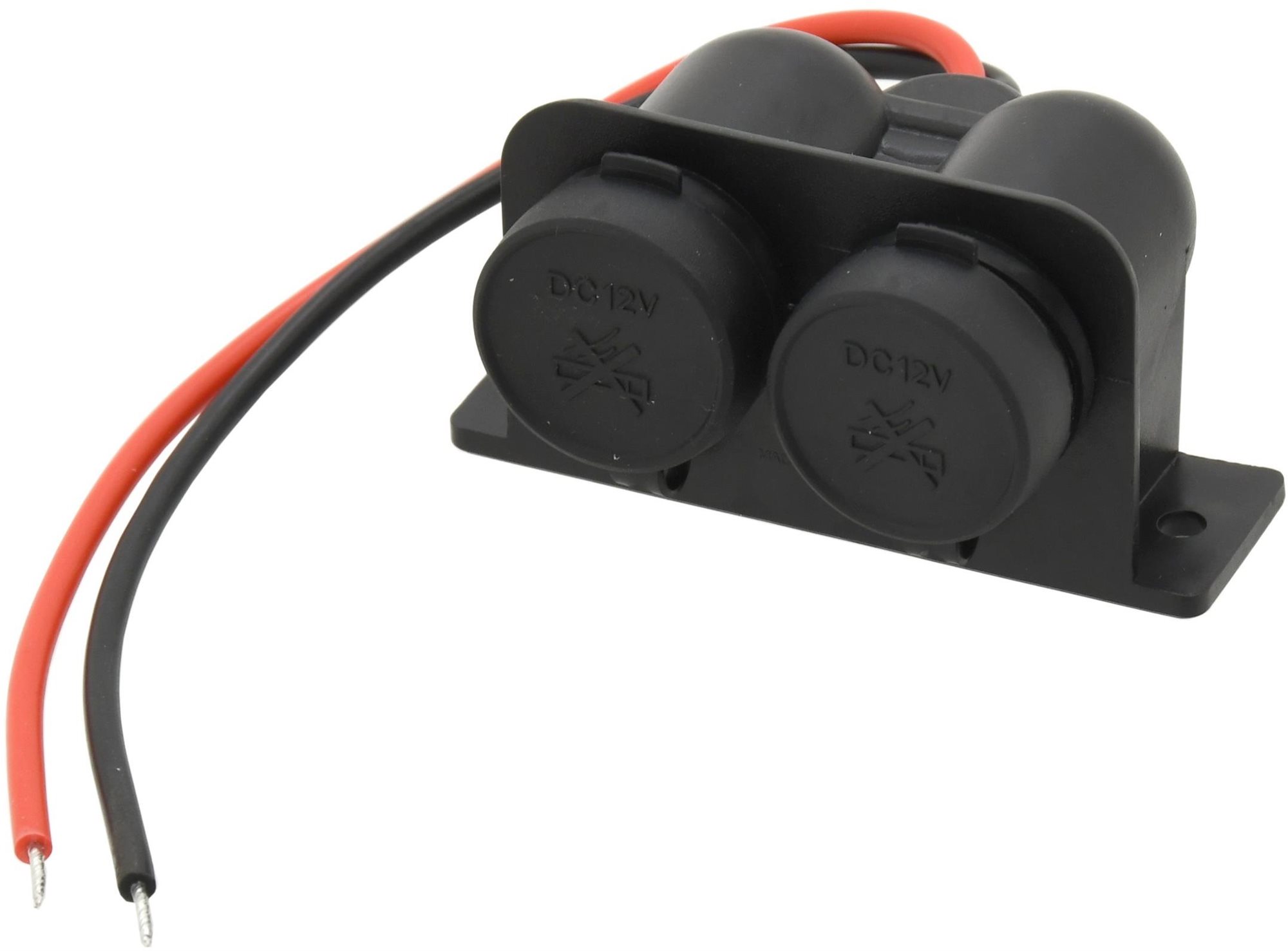 COMPASS Zásuvka 12/24 V s krytom dvojitá