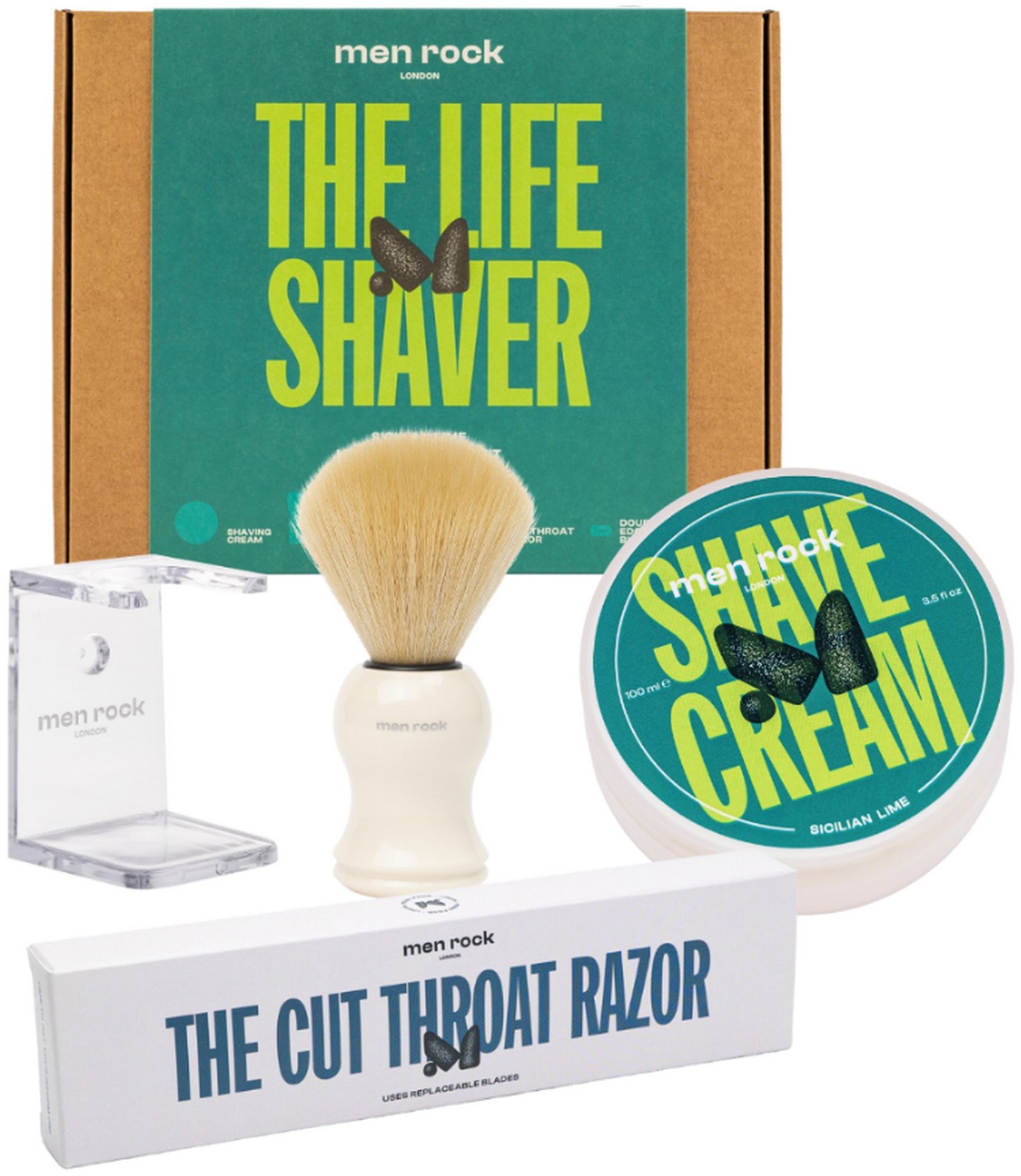 Men Rock Darčeková sada na klasické holenie – Sicílska limetka 100 ml