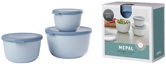 Mepal Sada 3 ks misiek Cirqula Nordic Blue 0,5 l + 1 l + 2 l