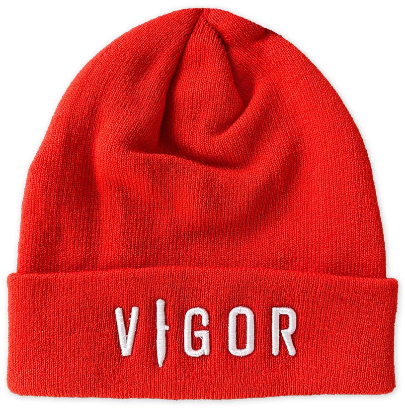 Vigor Winter Beanie Cap Red