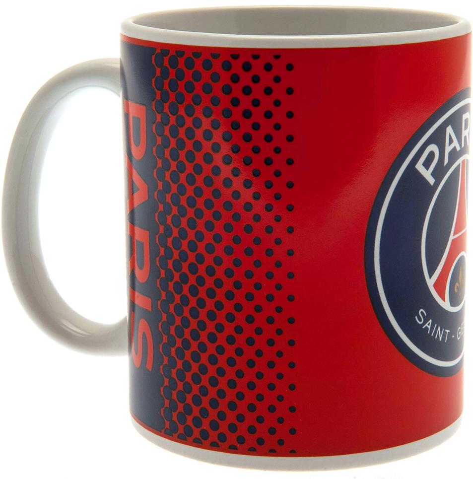 FutbalFans Keramický hrnček Paris Saint Germain FC, 315 ml, červený