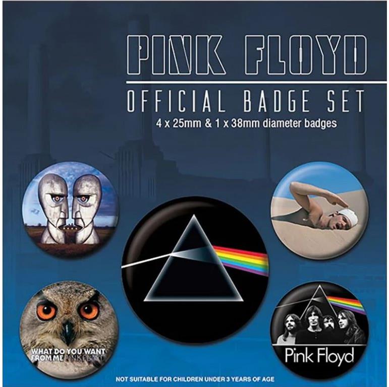 Pink Floyd: Albums – súprava 5 odznakov