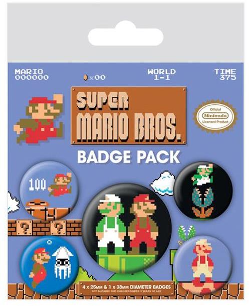 Nintendo Super Mario: Retro – sada 5 odznakov