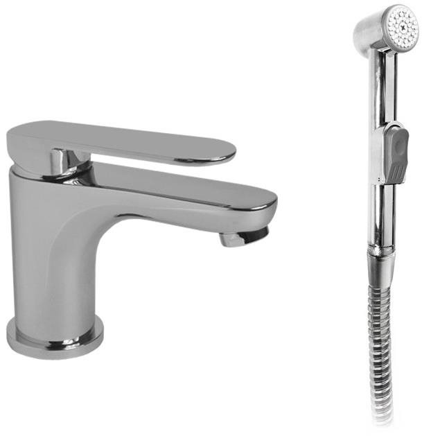 Mereo Umývadlová stojanová batéria Mada s bidetovou sprchou