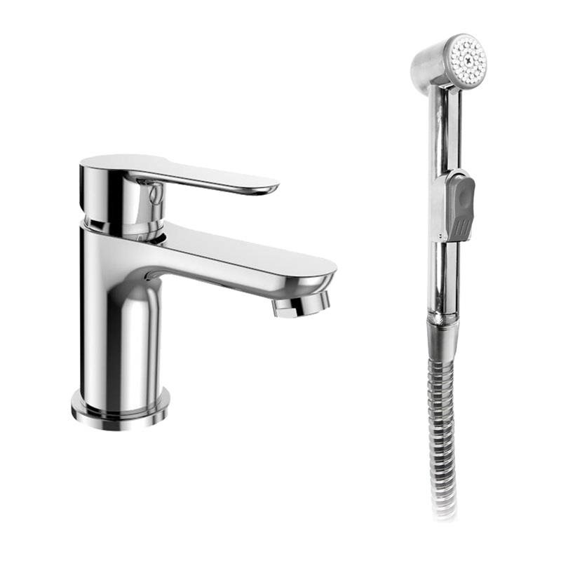 Mereo Umývadlová stojanová batéria Zuna s bidetovou sprchou