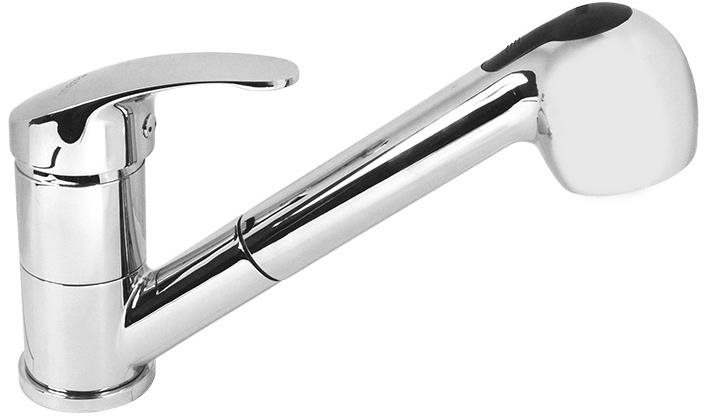 Mereo Drezová stojanová batéria, Sonáta, s výsuvnou sprchou, chróm