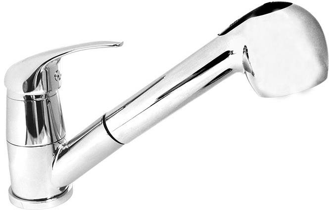 Mereo Drezová stojanová batéria, Lila, s výsuvnou sprchou, chróm