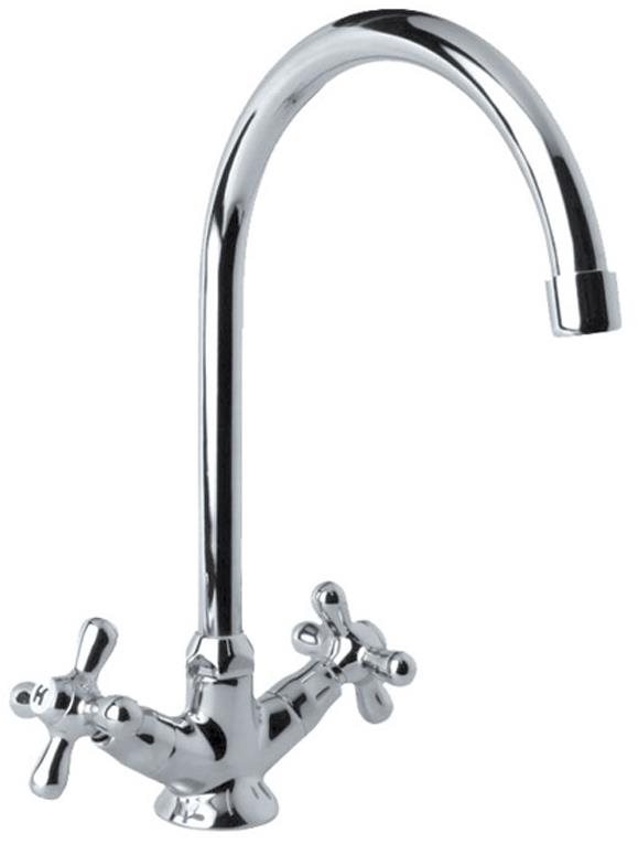 Mereo Drezová stojančeková batéria, Retro Viktória, výška 315 mm, chróm