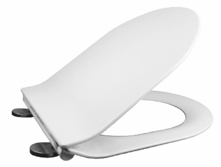 Mereo Samozatváracie WC sedadlo slim, duroplast, biele, s odnímateľnými pántami CLICK
