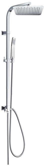 MEREO Sprchová súprava Quatro, nerezová hlavová sprcha a jednopolohová ručná sprcha
