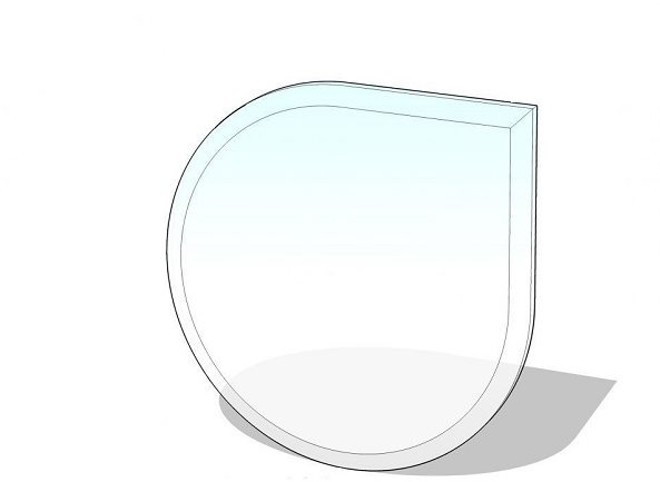 Lienbacher Sklo pod kachle slza s fazetou 110 × 110 cm
