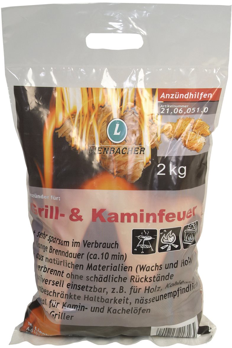 Lienbacher Podpaľovacie zmotky 2 kg pre kachle, kozuby a záhradné grily