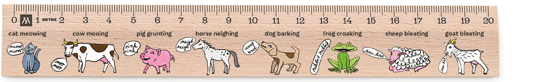 METRIE Didakt M02 drevené, animals speak, 20 cm