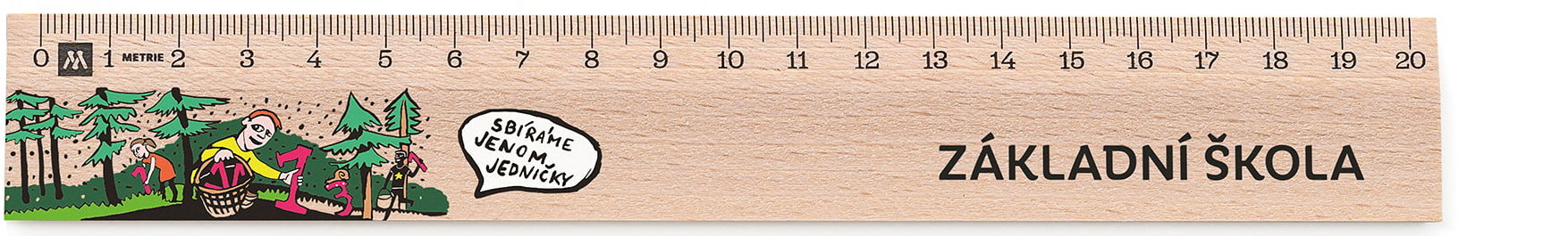 METRIE Didakt M02 drevené, zbierame jednotky, 20 cm