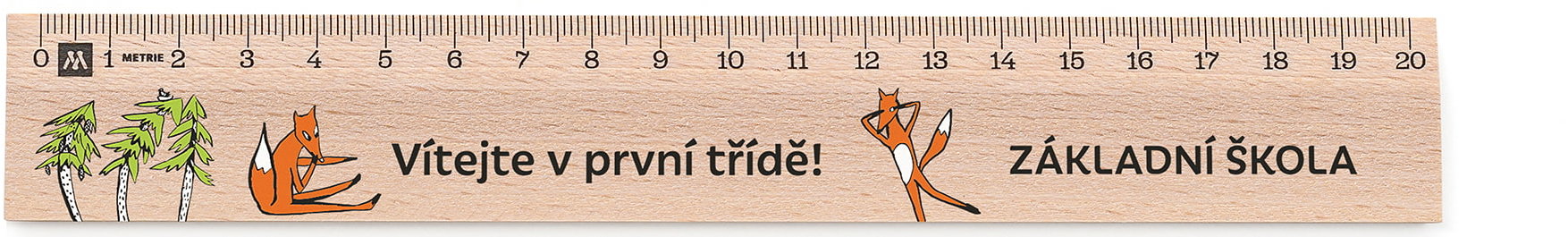 METRIE Didakt M02 drevené, vitajte v 1. triede, 20 cm