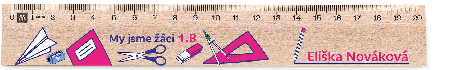 METRIE Didakt M02 drevené, žiaci 1. B, 20 cm
