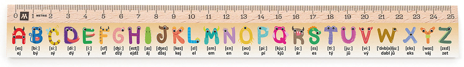 METRIE Didakt M07 drevené, alphabet, 25 cm