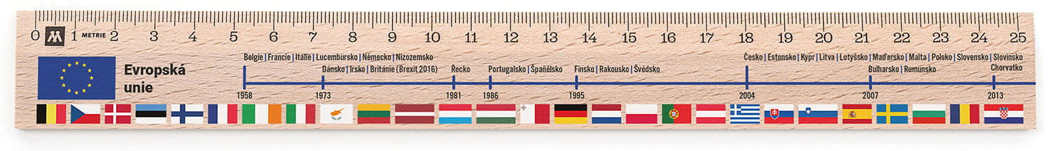 METRIE Didakt M07 drevené, Európska únia, 25 cm