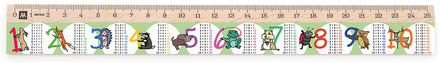 METRIE Didakt M07 drevené, malá násobilka, 25 cm