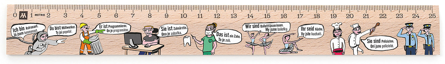 METRIE Didakt M07 drevené, nemecké zámená, 25 cm