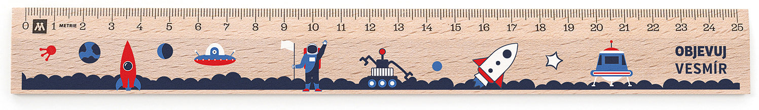 METRIE Didakt M07 drevené, objavuj vesmír, 25 cm