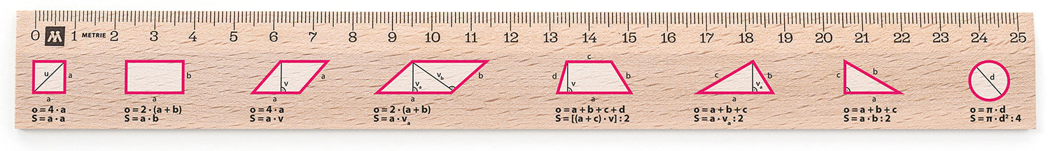 METRIE Didakt M07 drevené, obvody základných telies, 25 cm