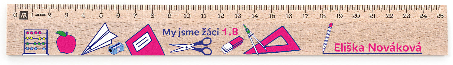 METRIE Didakt M07 drevené, žiaci 1. B, 25 cm