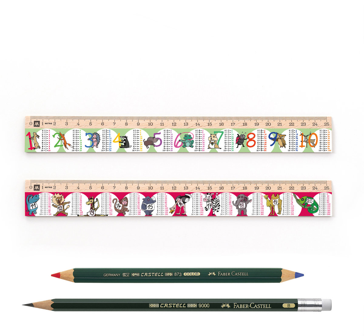 METRIE DSM04 4-dielna školská sada pravítok a ceruziek Faber Castell