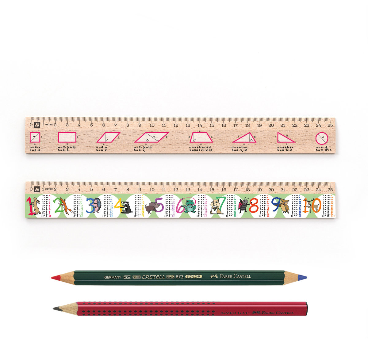 METRIE DSM05 4-dielna školská sada pravítok a ceruziek Faber Castell