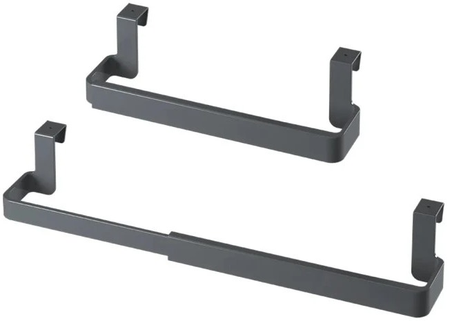 Metaltex Držiak na uteráky nastaviteľný 20 – 40 cm čierny