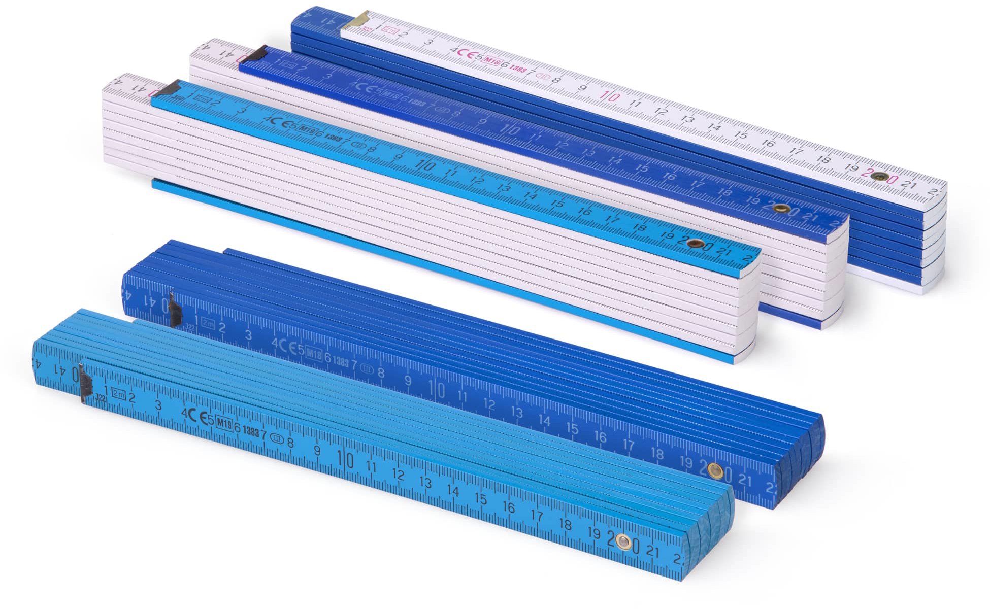 Metria Block-52 skladací meter, 2 m, modré odtiene