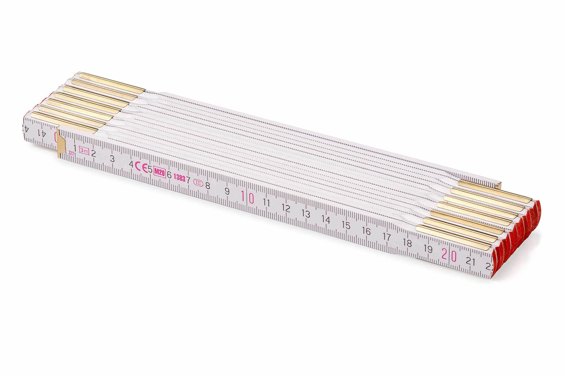 Metria Profi-15 skladací meter, 3 m, biely