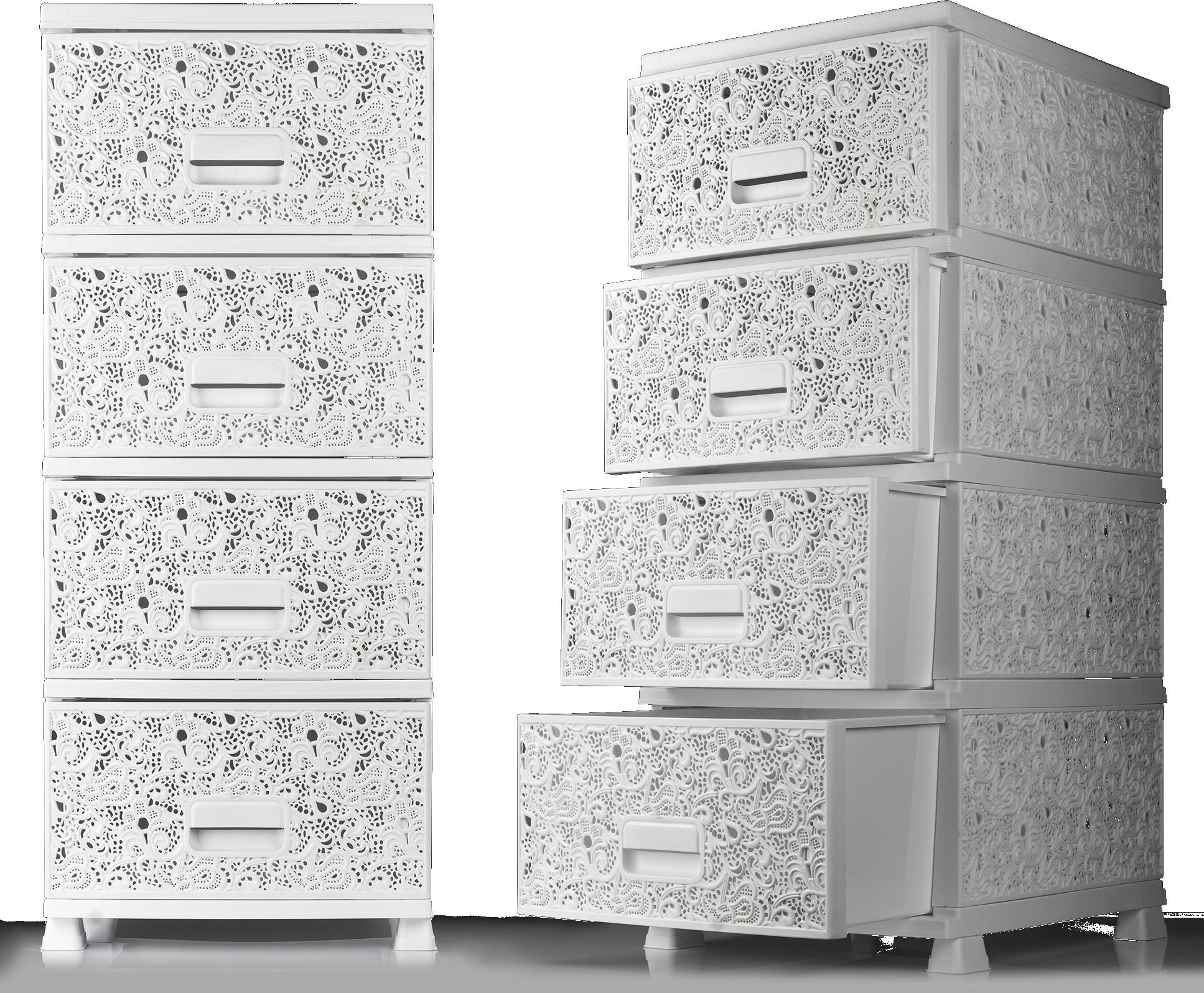 Zásuvková komoda MEGA PLAST MP1362 RAF MONAKO biela