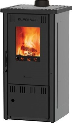 Alfa Plam ELITA 2*CV ECO, antracit, 6,5 kW, dymovod 120 mm