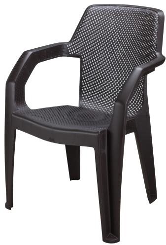 MEGA PLAST Stolička záhradná MAREA, wenge