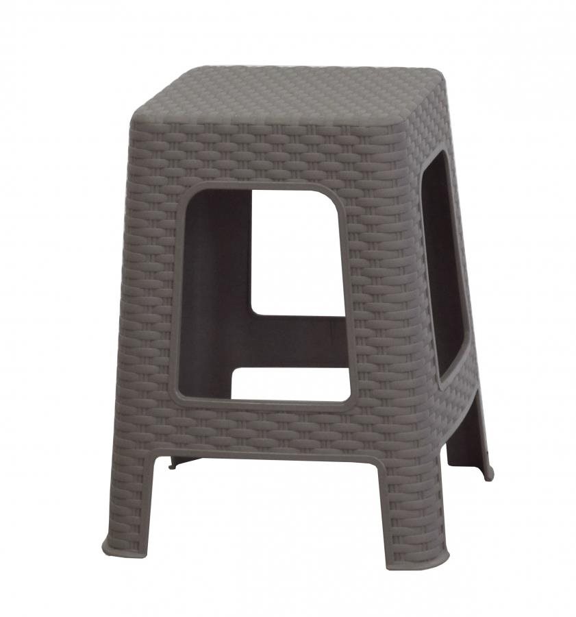 MEGA PLAST Taburet II. záhradný polyratan 45 × 35,5 × 35,5 cm, mocca