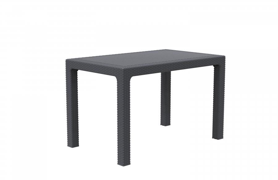 MEGA PLAST Stôl záhradný RATAN LUX, antracit 120 cm