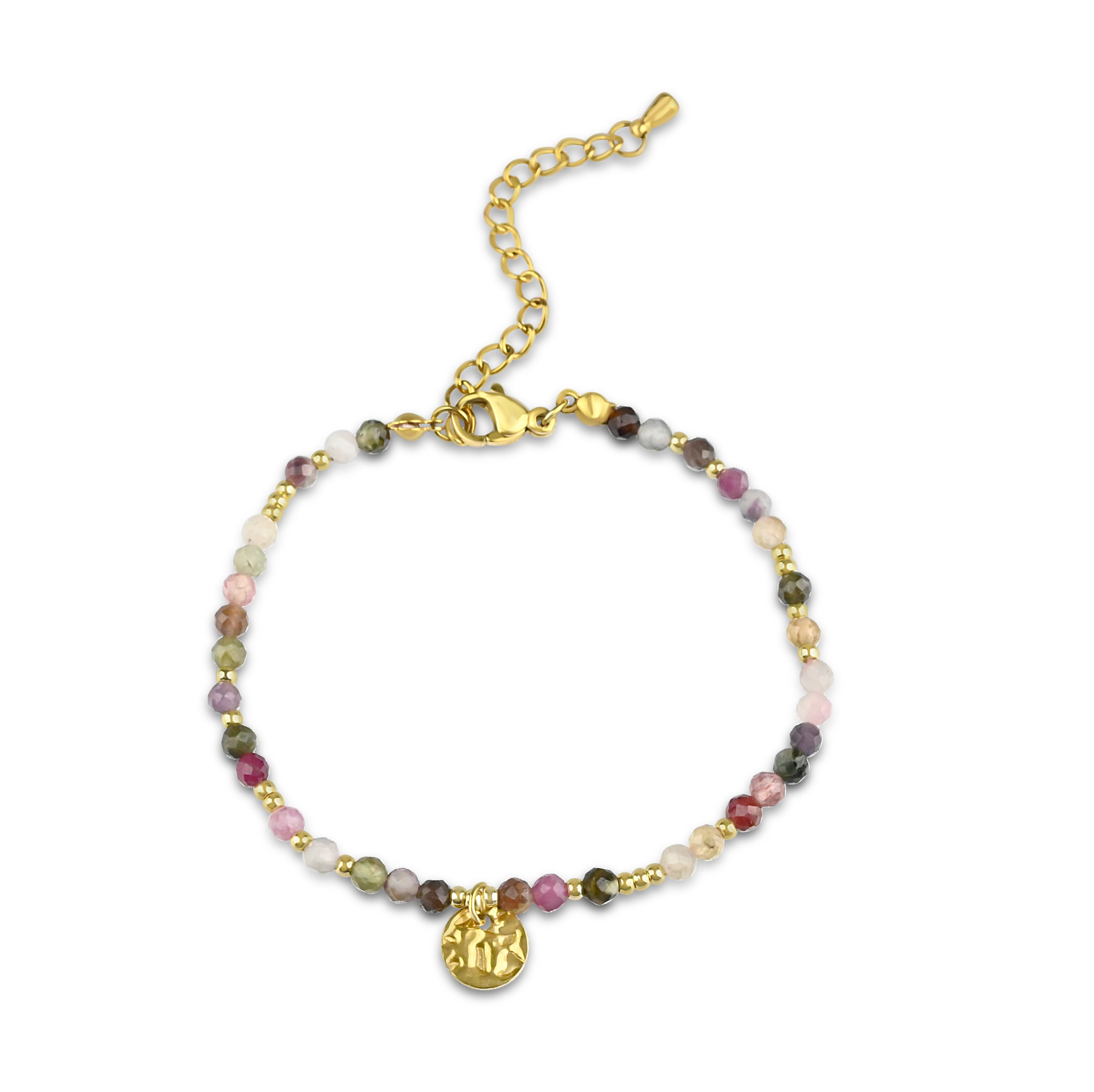 Meucci Nastaviteľný náramok s guľôčkami farebný, gold