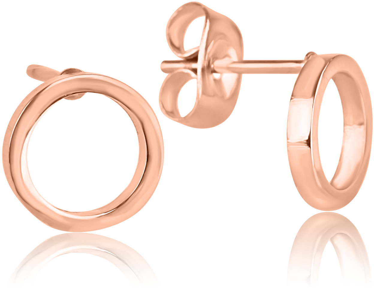 Meucci Náušnice Krúžok rose gold