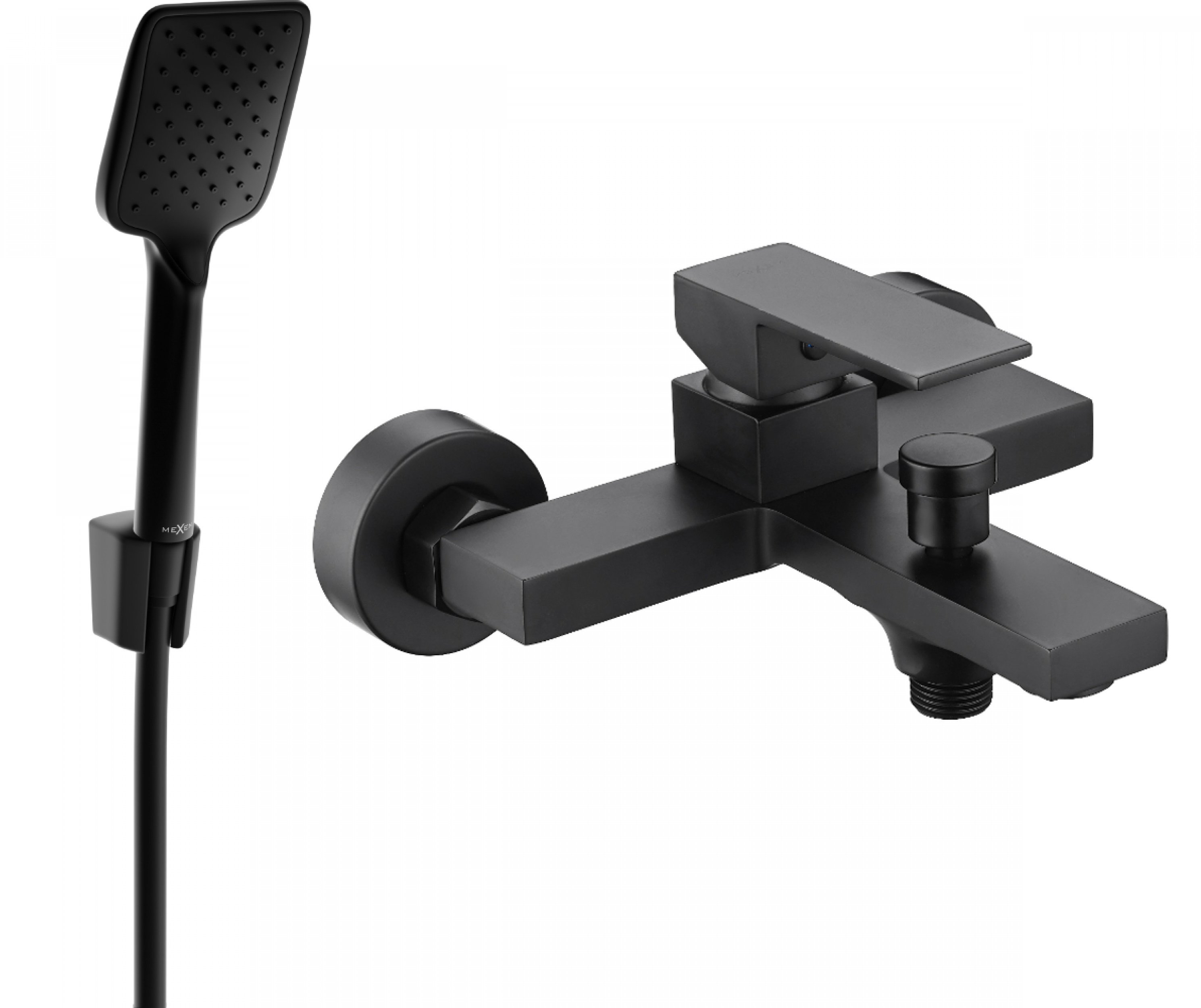 MEXEN Uno R62 vaňová batéria so sprchou, čierna (7143R62-70)