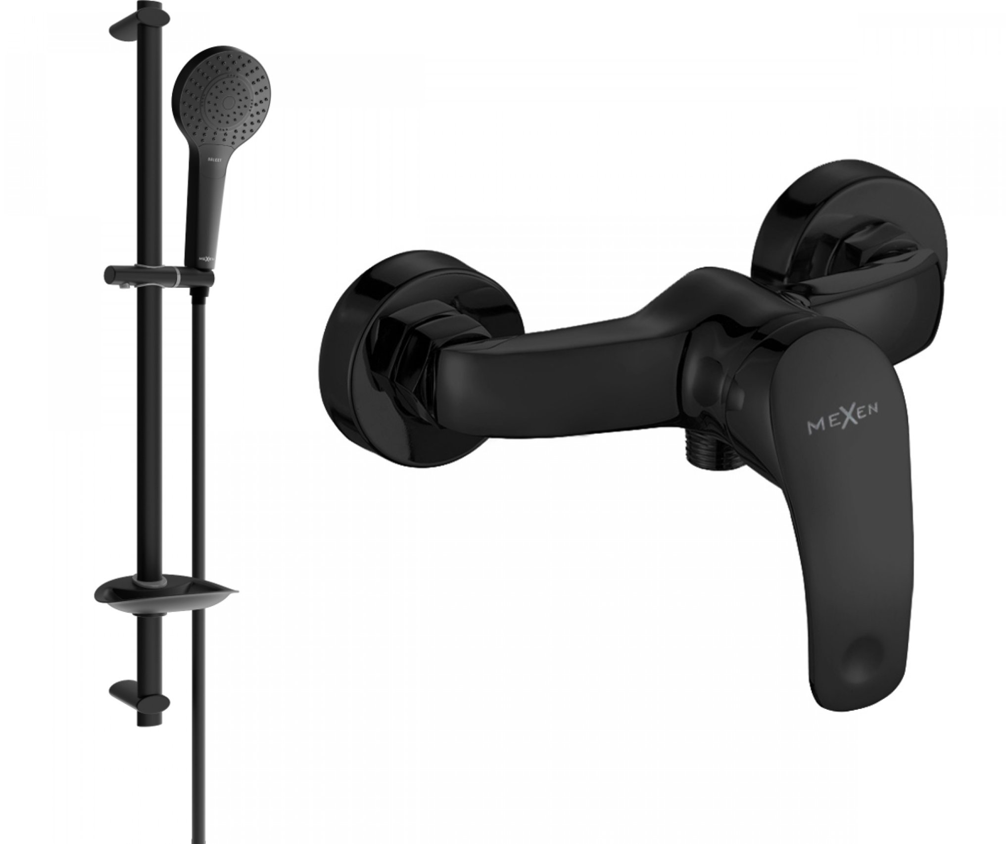 MEXEN Fabia DB05 sprchová batéria s príslušenstvom, čierna (74654DB05-70)