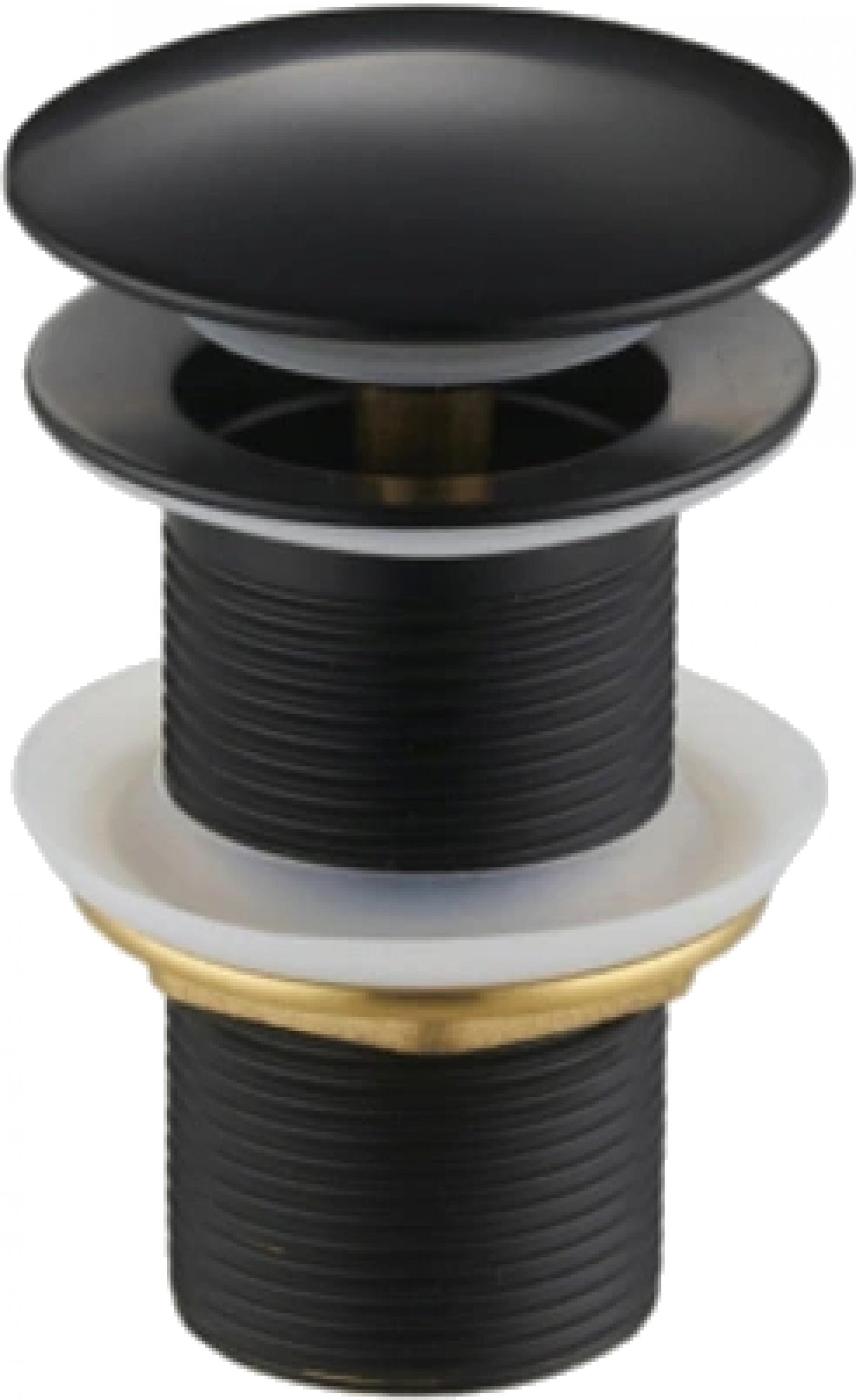 MEXEN Zátka klik-klak bez prepadu okrúhla, čierna