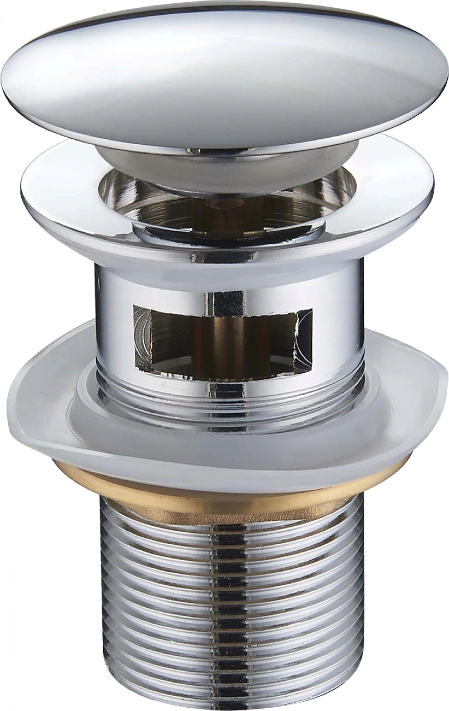 MEXEN Zátka klik-klak s prepadom okrúhla, chróm